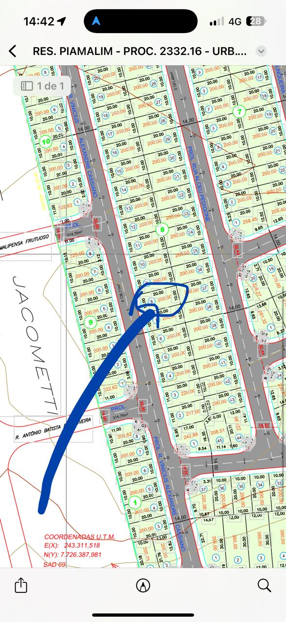 Terreno residencial Piamalin à venda